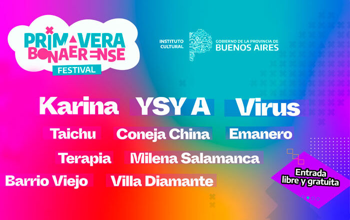 El Festival Primavera Bonaerense suma a YSY A, Karina y Virus en el Único de La Plata